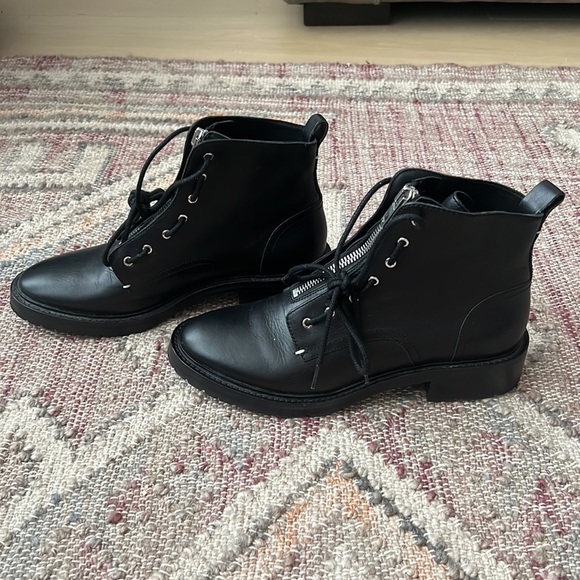 Rag & Bone | NWOB Black Leather Cannon Zip Boot - Size IT 40 - Picture 5 of 8